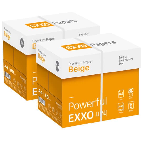 엑소 엑소베이지 A4 미색 복사용지 80g 2BOX - 최저가 44,130원