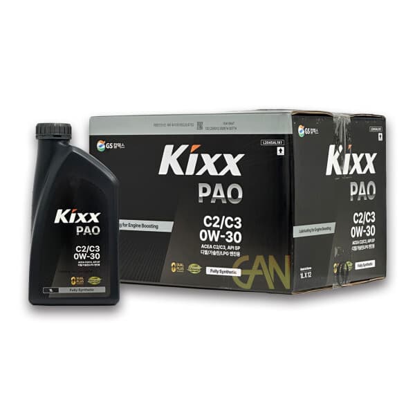 탑오일 GS칼텍스 킥스 KIXX PAO C2C3 0W30 1L 12개 1박스 합성 디젤 엔진오일 - 최저가 107,900원