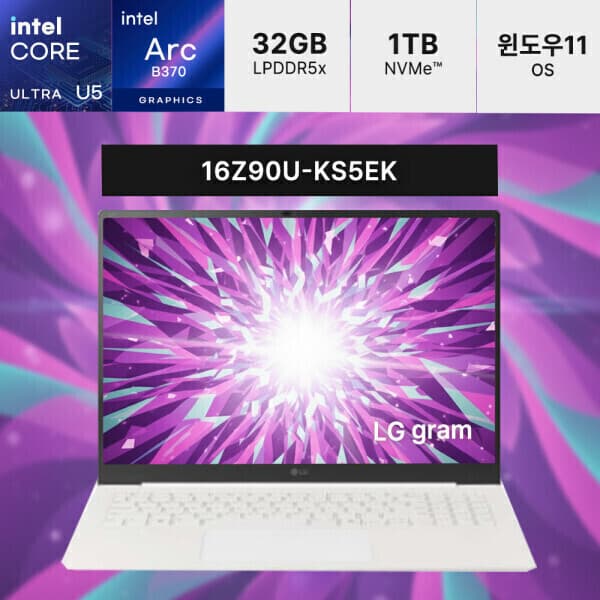 씨티마트 LG그램 프로16 16Z90U-KS5EK 울트라5 32GB SSD1TB 16인치
