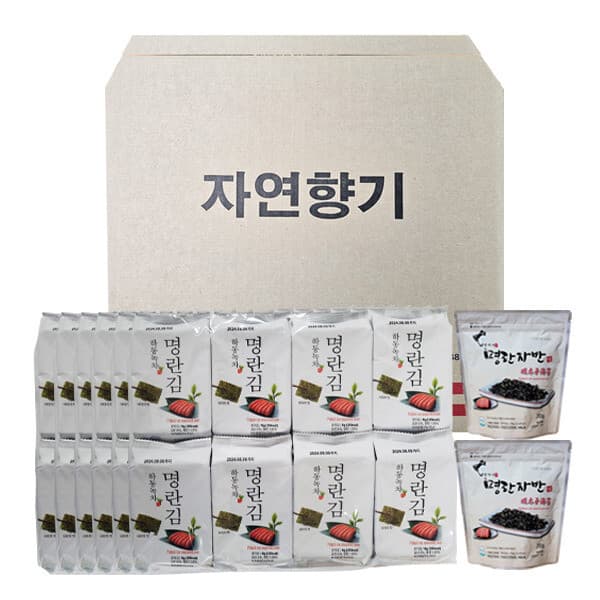 롯데 홈쇼핑 자연향기 300초 하동녹차 명란김 6gx60봉 권여사 명란자반 70gx2봉
