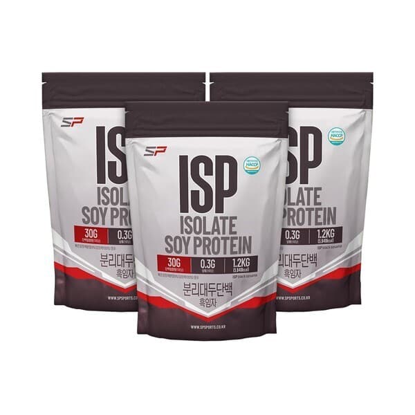 CJ온스타일 SP스포츠 ISP 식물성 단백질쉐이크 분리대두단백질 흑임자맛 1.2kg x 3개 - 최저가 49,900원
