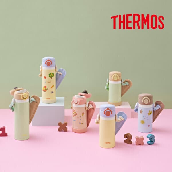 DaesanKorea 써모스 마이 디자인 보틀 스트랩+원터치 타입 시즌2 350ml JOI-351K