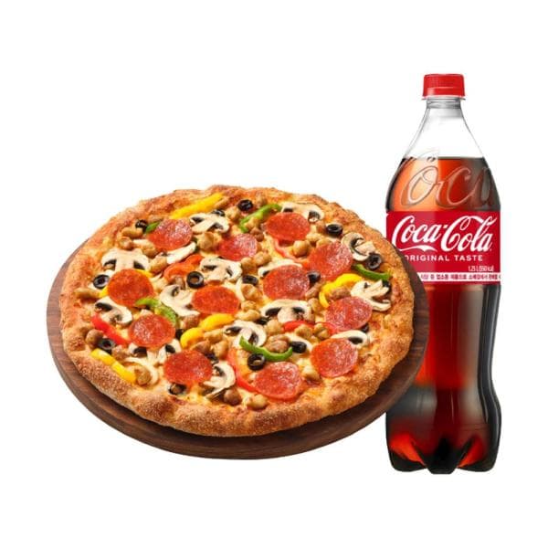 쿠프마케팅 피자헛 콤비네이션 M + 콜라 1.25L - 최저가 21,900원