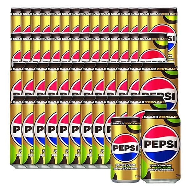 롯데칠성스타배송 펩시제로라임 제로카페인 210ml 30캔 + 355ml 24캔