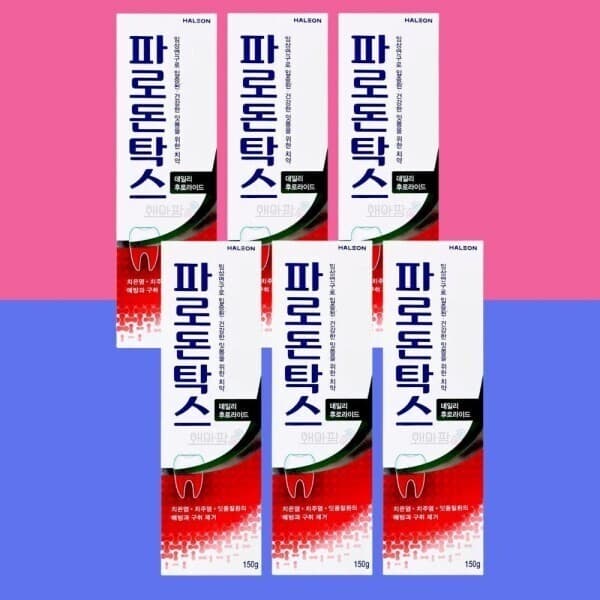왜아팜 파로돈탁스 치약 데일리 후로라이드 150g 6통