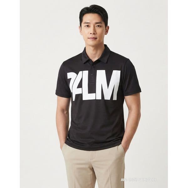 하프클럽 하프클럽/팜스프링스 남성 빅로고 프린트 카라반팔티셔츠 STSM232165
