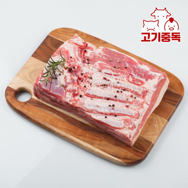 렛츠커넥트 고기중독 냉동 수입 통삼겹살 2KG