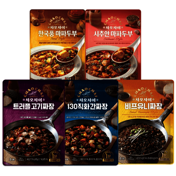샘표식품-스타배송 차오차이 짜장 마파두부 5종 10개 기획세트 (직화2+비프2+트러플2+한국풍2+시추안2)