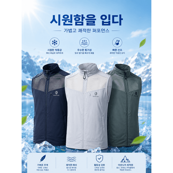 신세계백화점 남성 여름 냉감 메쉬조끼 M 유틸리티하이브리드알파베스트