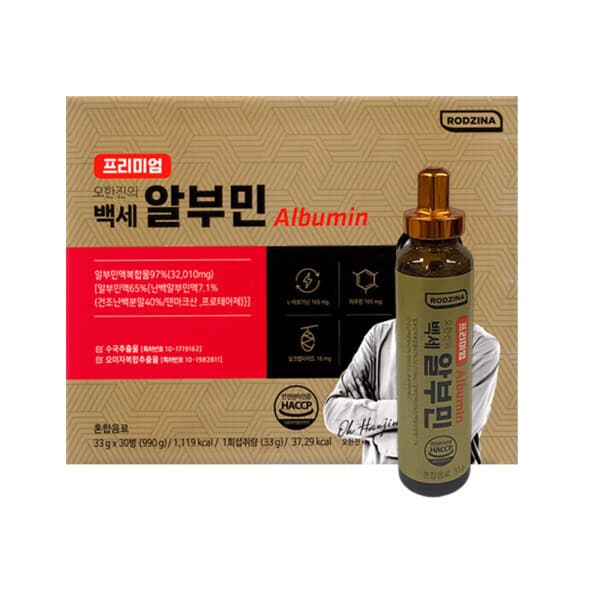 (주)디카라이프 로지나 프리미엄 오한진의 백세알부민 마시는 알부민 33g x 30병 1박스