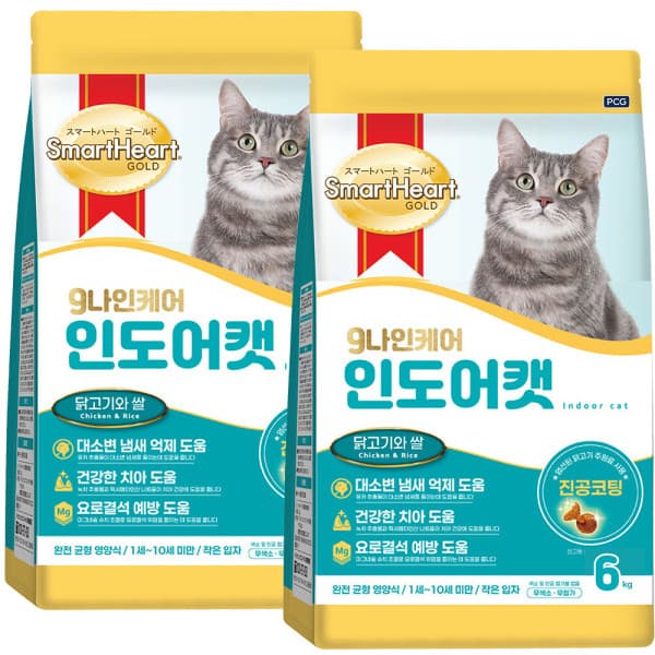 펫트리츠 나인케어 캣 고양이사료 인도어 6kg x2개