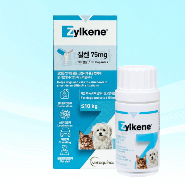 왜아팜 질켄 75mg 강아지 고양이 스트레스 안정제 - 최저가 29,600원