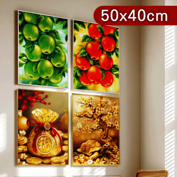 비치나몰 액자형 보석십자수 50x40cm 해바라기