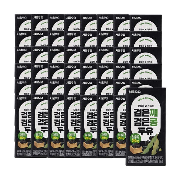 서울우유-스타배송 검은깨 검은콩 두유 190ml x 24입 2박스