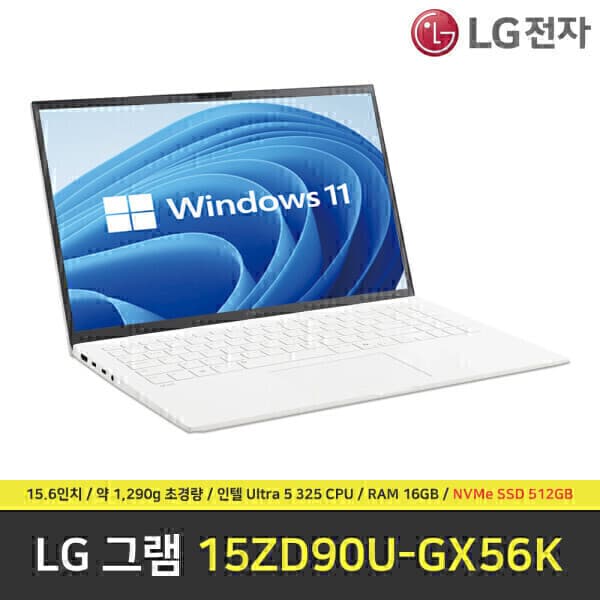 이데아스토어 LG 그램 15ZD90U-GX56K 노트북 RAM 16GB NVMe SSD 512GB