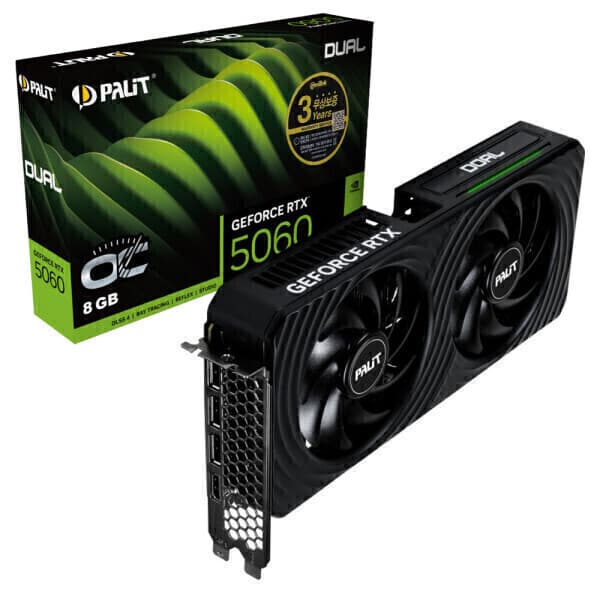 duracom PALIT 지포스 RTX 5060 DUAL OC D7 8GB - 최저가 565,000원