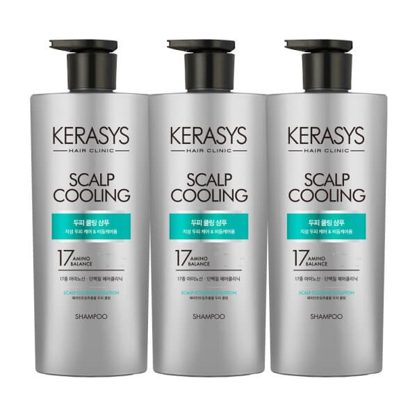 애경-스타배송 케라시스 클리닉 두피쿨링샴푸 750ml 3개