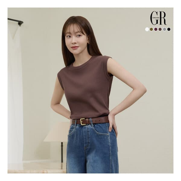 롯데 홈쇼핑 조르쥬 레쉬 26SS 꼼드코튼 블렌딩 캡슬리브 탑 - 최저가 59,900원