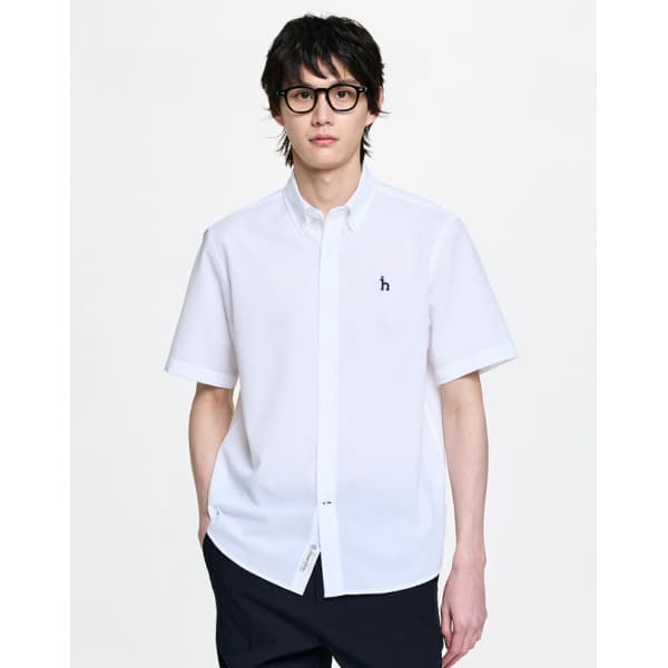 LF몰 헤지스 남성 26SS HAZZYS WAVE 화이트 폴리 서커 반 HZSH6B503WT - 최저가 111,300원