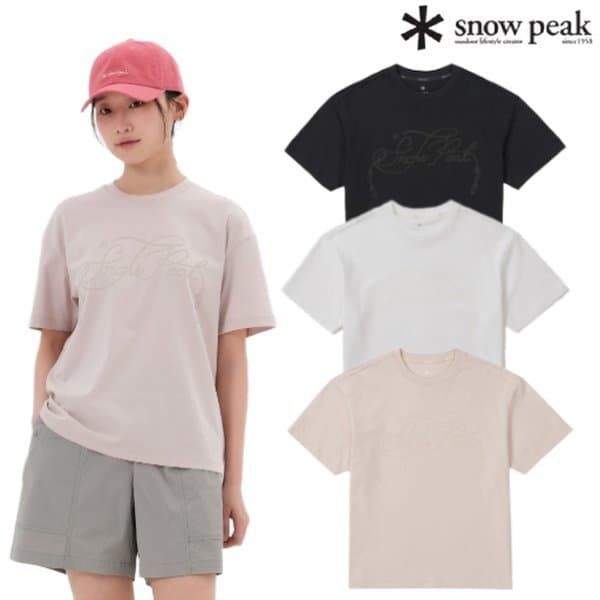 신세계백화점 스노우피크 아스킨 여성 발포 레터링 반팔 티셔츠 S25MWFTS87 - 최저가 30,220원
