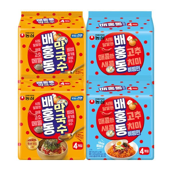 농심-스타배송 농심 배홍동막국수 8개 + 비빔면 8개