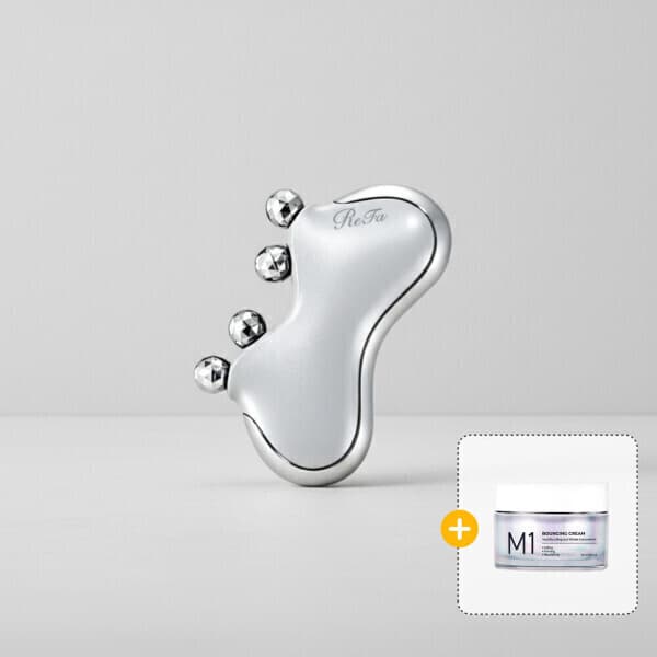 주식회사아이바이 리파 ReFa 카사 M1 마사지기 펄 화이트 + 가히 바운싱크림 50ml 세트