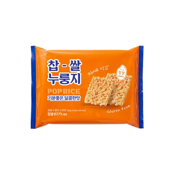 라이스파이 찹쌀 누룽지 쌀과자 스낵 300g(25g x 12봉) 5팩 개별포장 - 최저가 17,000원