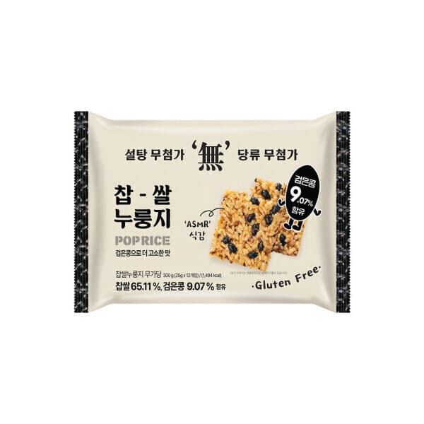 라이스파이 찹쌀 누룽지 쌀과자 무가당 300g(25g x 12봉) 5팩 - 최저가 17,000원