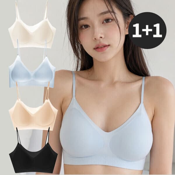 이너웨어스토리 노와이어 숨쉬는 에어핏 초밀착 노라인 브라 여성속옷 4color 1+1