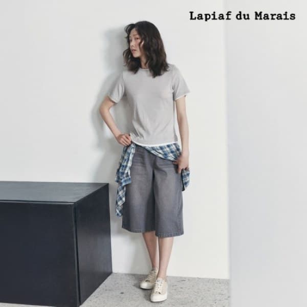 GS_SHOP_TV 라삐아프 26SS 스티치 포인트 버뮤다 데님 - 최저가 59,900원