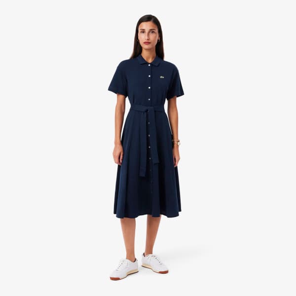 lacoste 라코스테 여성 핏앤플레어 벨티드 폴로 드레스 EF9621-56G 166
