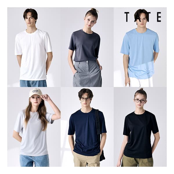 롯데 원티비 테이트 TATE 26SS 남녀 에어쿨 냉감티셔츠 6종 - 최저가 29,900원