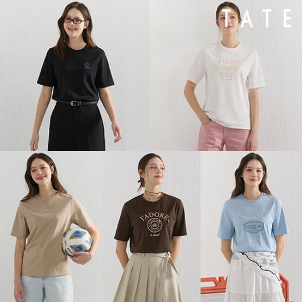 GS_SHOP_TV 테이트 26SS 여성 아트웍 티셔츠 5종