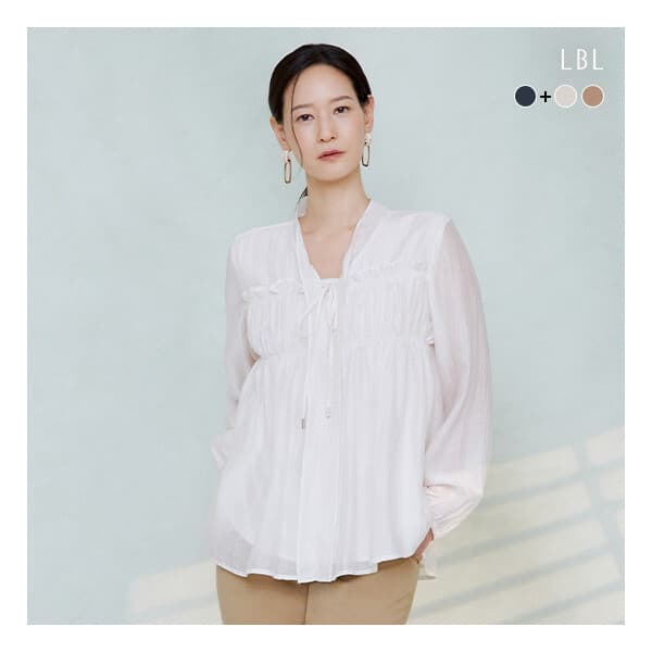 롯데 홈쇼핑 LBL SHEER 프릴 블라우스 2종 - 최저가 27,930원