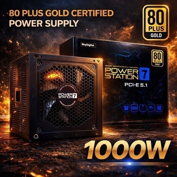 공인인증점 스카이디지탈 파워스테이션7 1000W 80PLUS GOLD PS7-CSZ1000V5 풀모듈러 - 최저가 105,000원