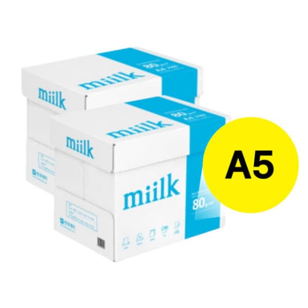 A4마켓 한국제지 밀크 A5용지 80g 5000매