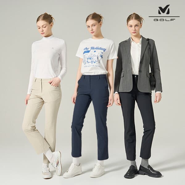 신세계라이브쇼핑 26SS 밀레골프 여성 트리코트팬츠 3종세트 - 최저가 63,400원