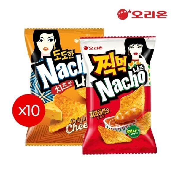 W쇼핑TV홈쇼핑 오리온 찍먹 나쵸 치폴레마요(84g) 10개 + 도도한나쵸 치즈(92g) 10개