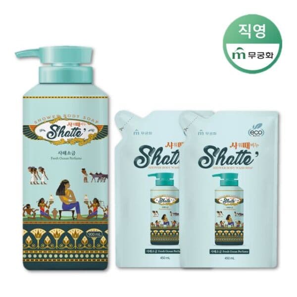 NS몰 무궁화 샤워때비누 900ml 1개 + 450ml 리필 2개