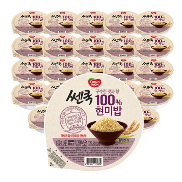 동원공식스토어 동원 100% 현미밥 195g x 24개