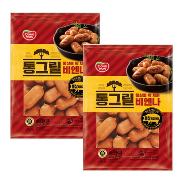 동원_냉장냉동 동원 통그릴 비엔나 1kg x 2개 - 최저가 25,860원