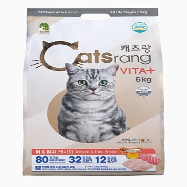 펫츠파파 뉴 캐츠랑 비타플러스 전연령 5kg x2개 고양이사료