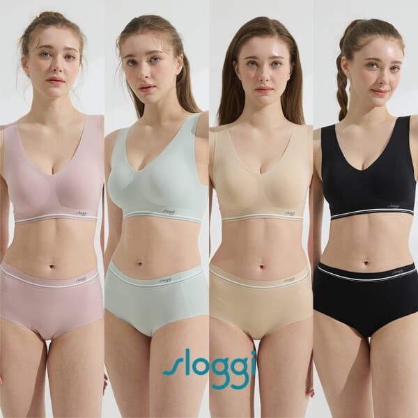 롯데 홈쇼핑 슬로기 26SS NEW 투톤 보정 브라팬티 4세트 - 최저가 79,200원