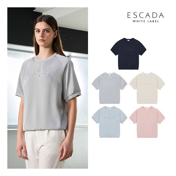 롯데 홈쇼핑 에스까다 ESCADA 26SS 여성 샤이닝 반팔티셔츠