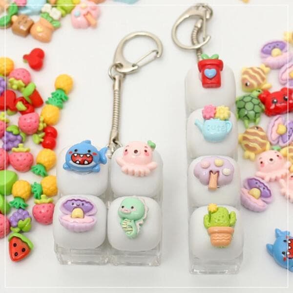 블루뮬리 미니파츠 키캡키링 만들기 DIY 5개