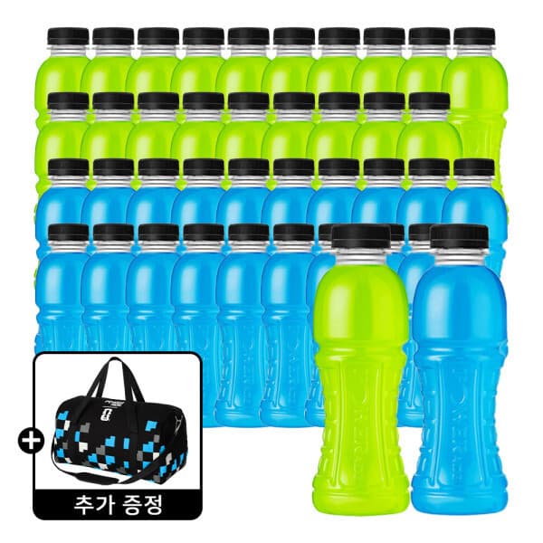 코카콜라-스타배송 파워에이드제로 라임향 무라벨 355ml x 20개 + 파워에이드제로 무라벨 355ml x 20개 (총 40개) + 파워에이드 스포츠백 - 최저가 40,210원
