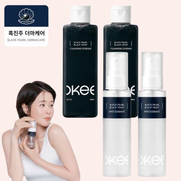 GS_SHOP 오키뷰티 흑진주 흑효모 클렌징 2개 + 미스트 2개