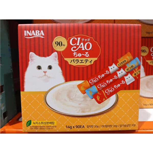 cooldome 이나바 챠오츄르 짜먹는 고양이 간식 14g x 90개입