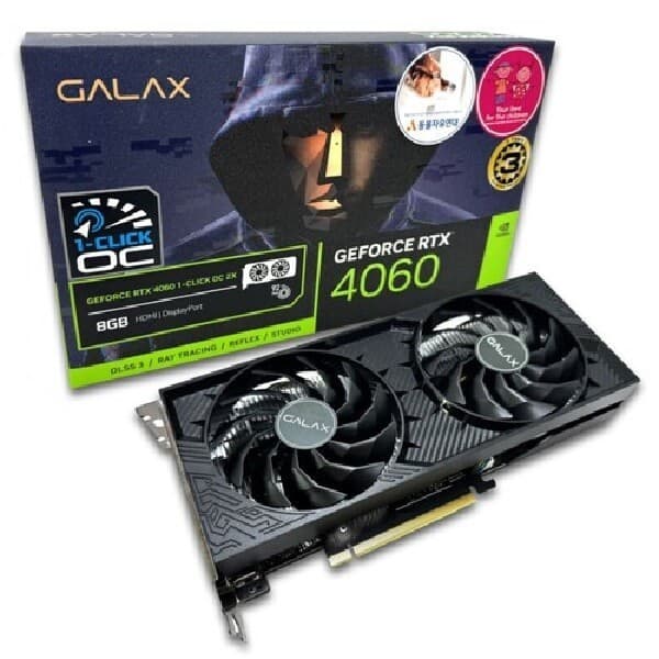 악디컴 갤럭시 GALAX 지포스 RTX 4060 2X OC V2 D6 8GB - 최저가 474,000원