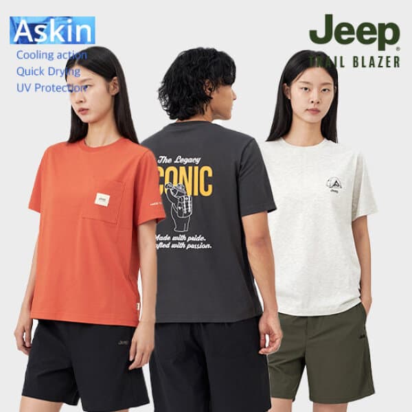 GS_SHOP_TV 지프 26SS TRAILBLAZER 에버쿨 아스킨 반팔 티셔츠 3종 남녀공용